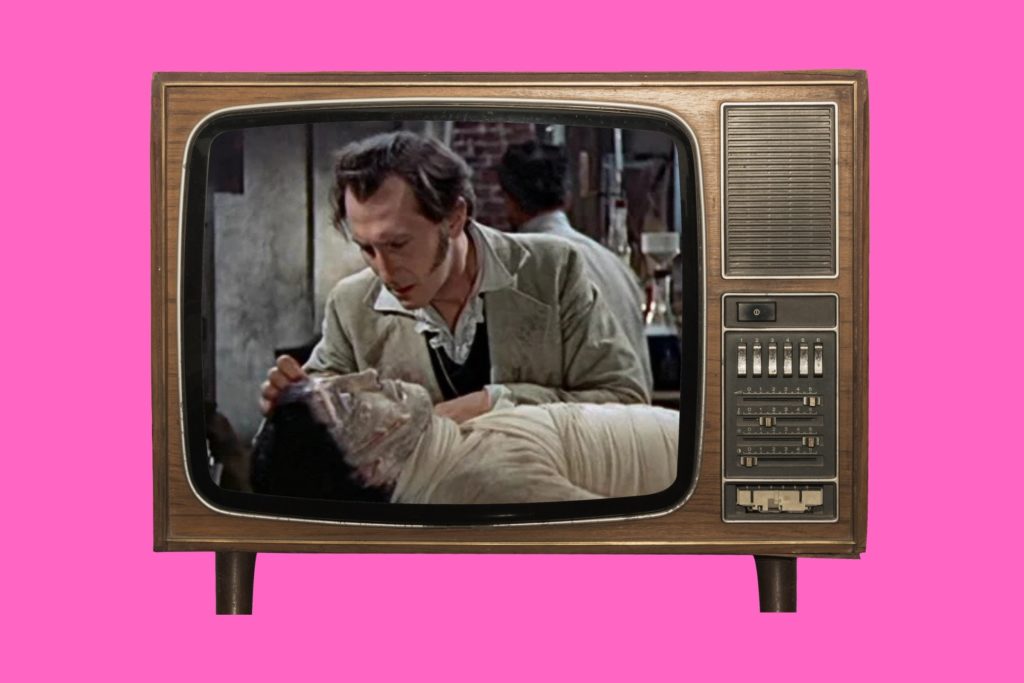 Christopher Lee as Dracula; Peter Cushing as Frankenstein; Hammer Horror movie poster; classic British horror film; Hammer gothic castle; Hammer Dracula still; British gothic horror cinema; Five Minute Film School Hammer Horror episode.