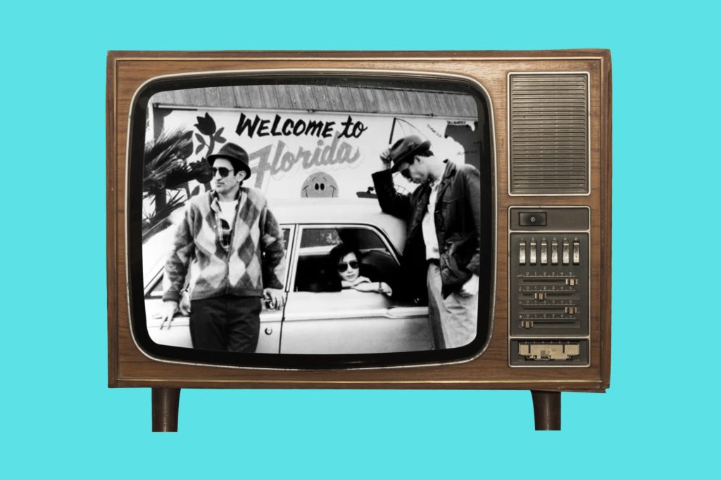 American independent cinema collage featuring Clerks, Pulp Fiction, Richard Linklater, and Sundance Film Festival imagery.