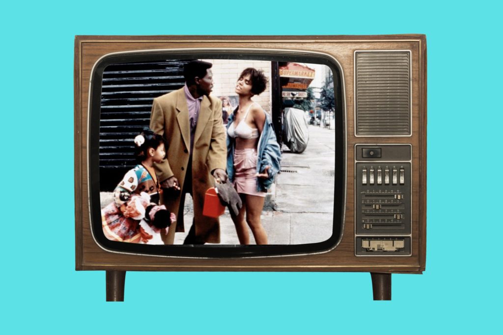 Spike Lee and African American cinema collage featuring Do the Right Thing, Malcolm X, and Blaxploitation films.